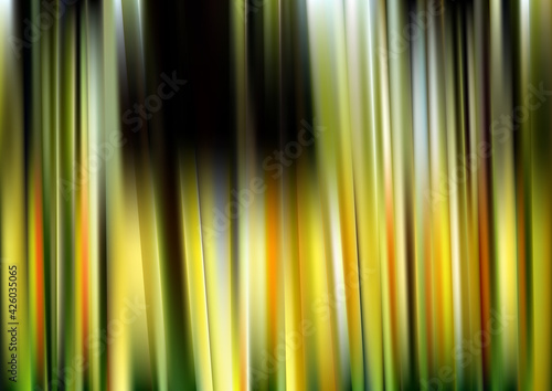 Abstract Black Green and Yellow Shiny Vertical Lines Background Vector Graphic