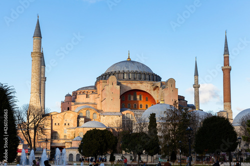 Turkey. Istanbul. Sights of Istanbul. Hagia Sophia Mosque on Hagia Sophia Square.