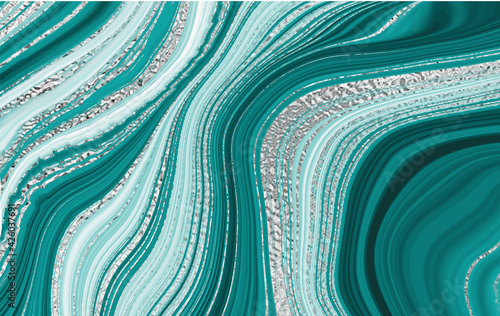 Gold marble design. Green. A beautiful combination of marine marble and gold, beautiful streaks and veins.