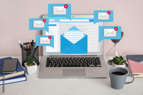 Received email messages on ...