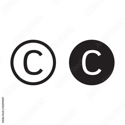 copyright symbol icon for web sites and apps