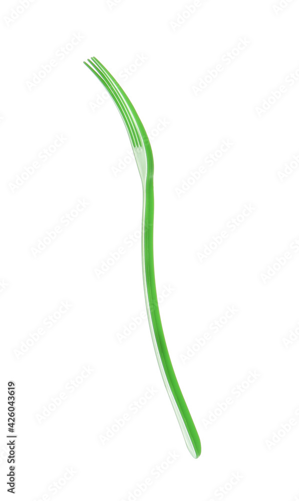 Plastic fork on white background Plastic fork on white background