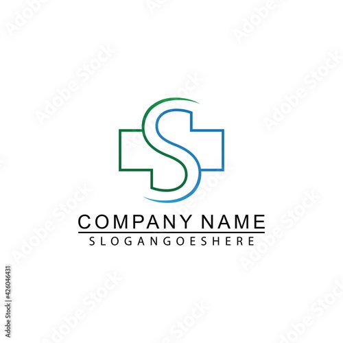 Letter S Medical Healthcare Hospital Logo
