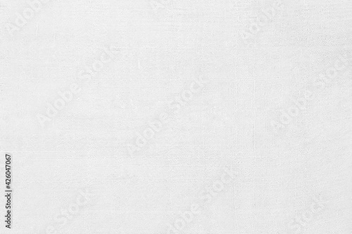 White linen fabric texture or background, horizontal shape © phatthanit