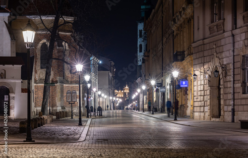 Grodzka street in Krakow, Poland