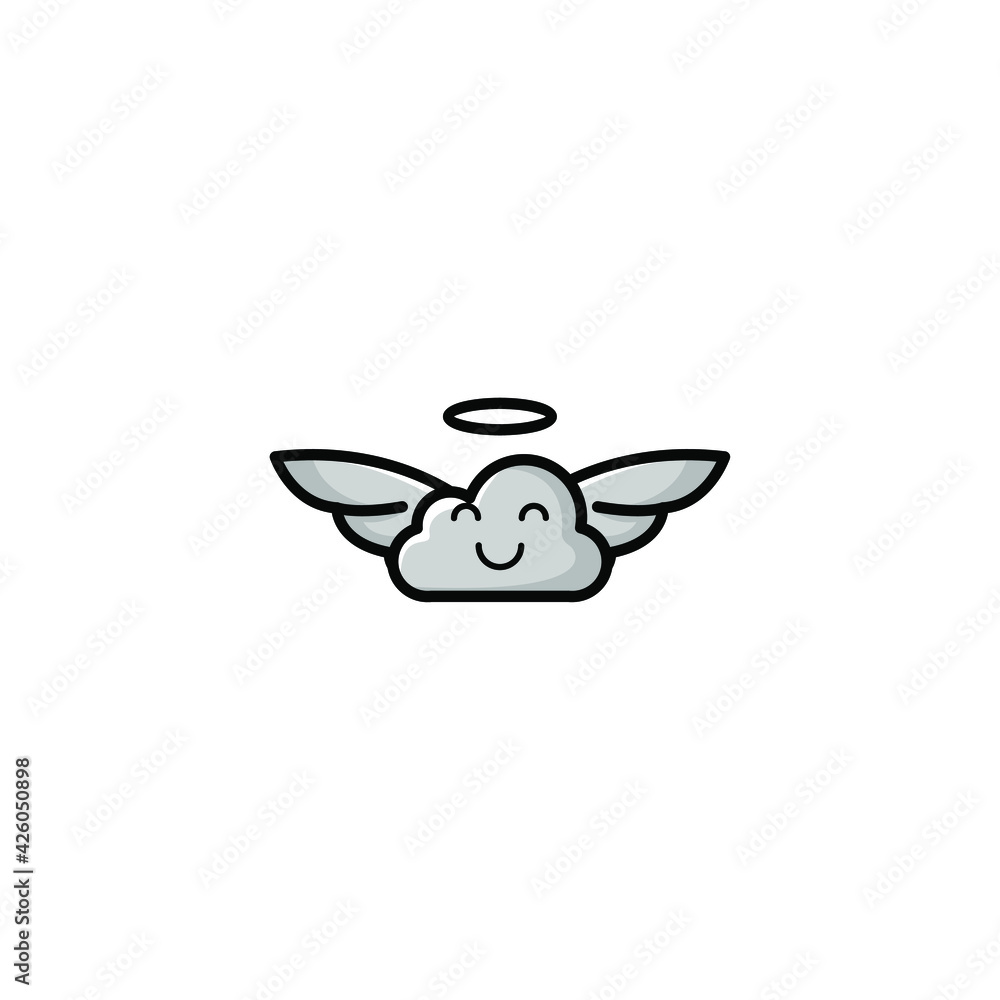 Cute Cloud Kawaii Cartoon Character Vector Illustration Design. Outline, Cute, Funny Style. Recomended For Children Book, Cover Book, And Other. Cute Cloud Kawaii Cartoon Character Vector Illustration Design. Outline, Cute, Funny Style. Recomended For Children Book, Cover Book, And Other.