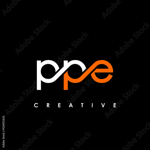 PPE Letter Initial Logo Design Template Vector Illustration