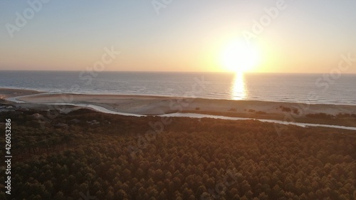 Sunset Reserve Nationale du Courant d'Huchet Moliets France v16