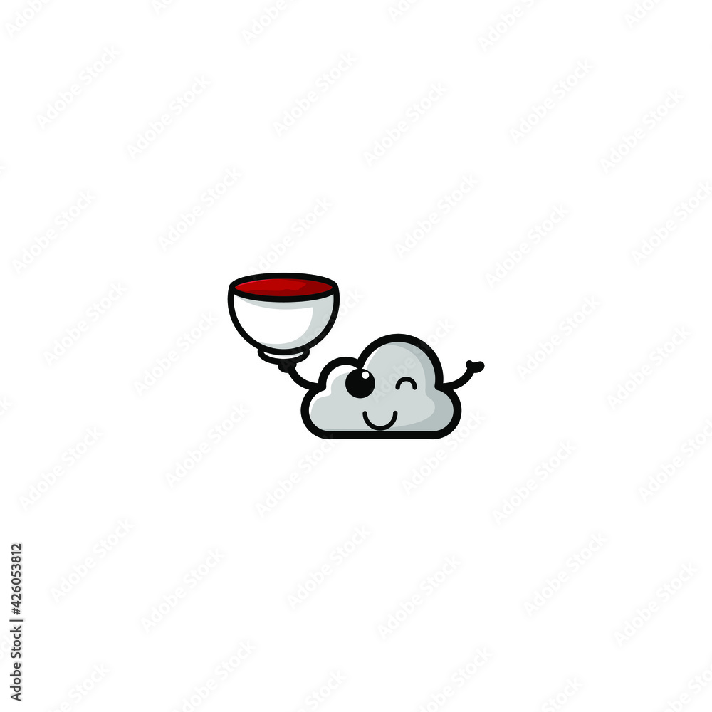 Cute Cloud Kawaii Cartoon Character Vector Illustration Design. Outline, Cute, Funny Style. Recomended For Children Book, Cover Book, And Other. Cute Cloud Kawaii Cartoon Character Vector Illustration Design. Outline, Cute, Funny Style. Recomended For Children Book, Cover Book, And Other.