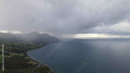 Lluvia en Lago Llanquihue, Ensenada, Chile