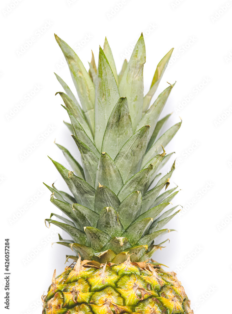 Fototapeta premium Fresh pineapple on white background