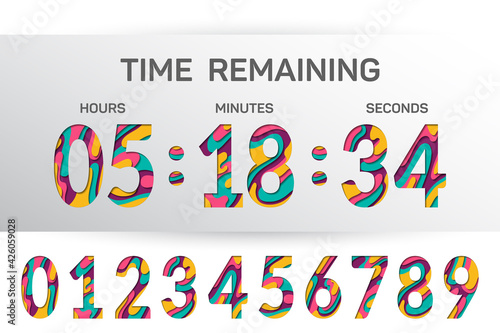 Countdown clock counter timer template for web