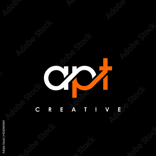 Canvas Print APT Letter Initial Logo Design Template Vector Illustration