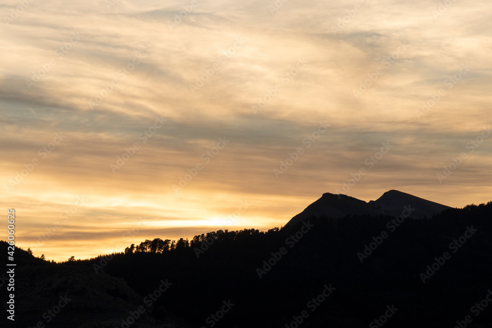 vizcaya mountain in northern spain at sunset vizcaya mountain in northern spain at sunset
