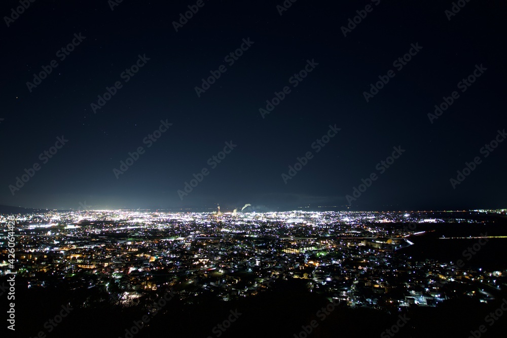 Naklejka premium night city skyline