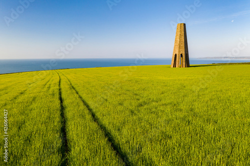 The Daymark, an octagonal day beacon near Dartmouth, Devon, England, United Kingdom