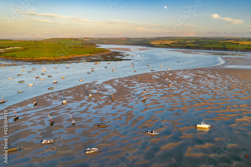 Low tide on the Camel Estuary in summer, Rock, Cornwall, England, United Kingdom photo