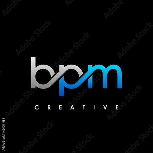 BPM Letter Initial Logo Design Template Vector Illustration photo