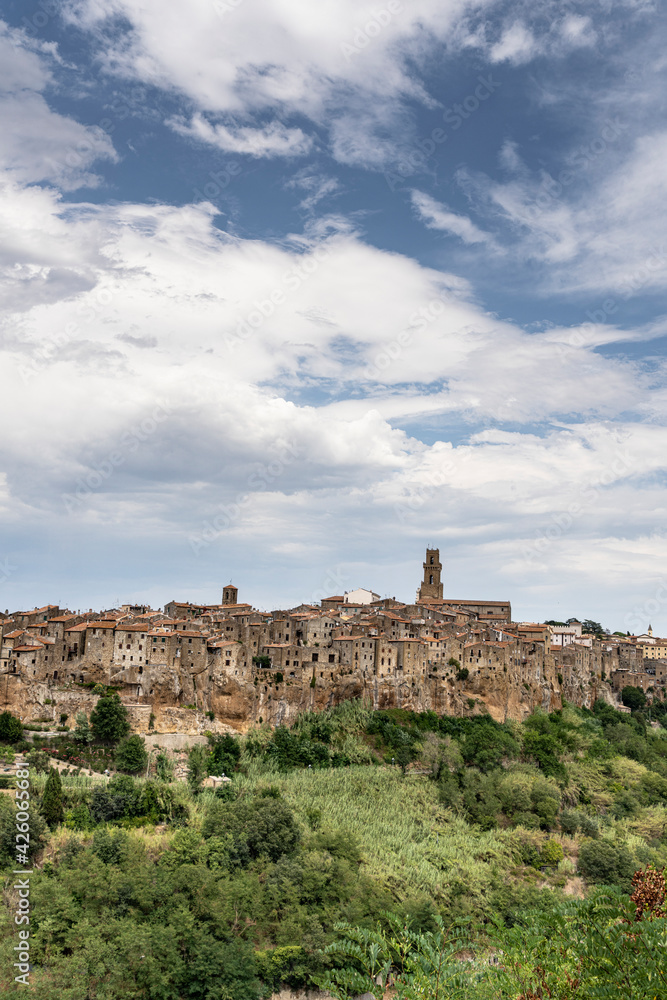 Pitigliano, Etruscan hilltop town perched on tufa rocks, province of Grosseto, Tuscany, Italy Pitigliano, Etruscan hilltop town perched on tufa rocks, province of Grosseto, Tuscany, Italy
