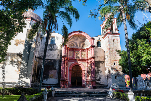 Cathedral of Cuernavaca, UNESCO World Heritage Site, Earliest 16th century Monasteries on the slopes of Popocatepetl, Mexico photo