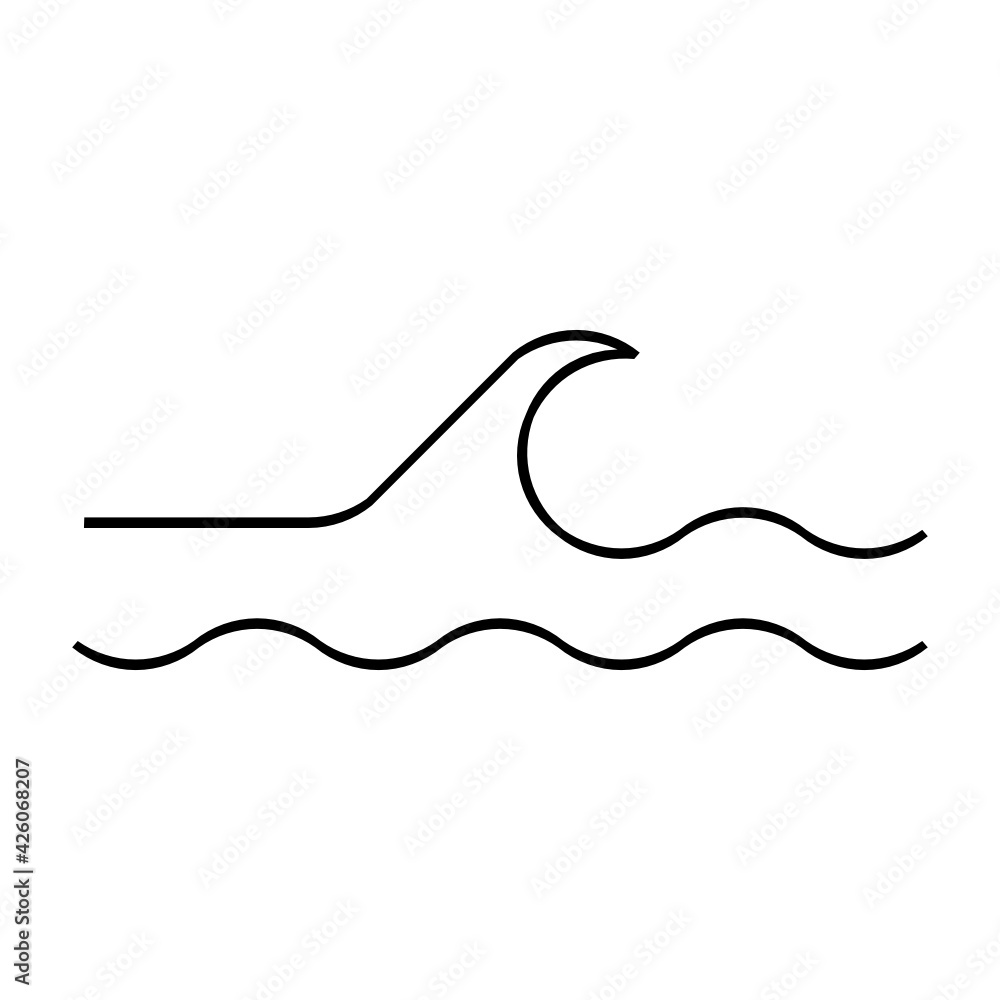Symbol einer Welle Symbol einer Welle
