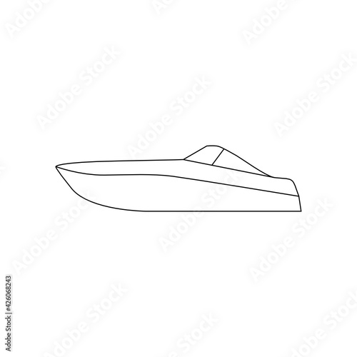 Symbol einer Yacht, eines Sportbootes