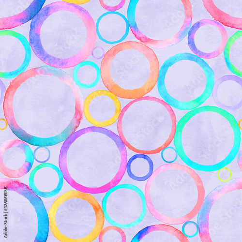 Circle multi-colored waterc...
