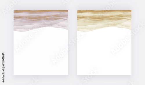 Brush stroke watercolor backgrounds for cards, banners and invitations
