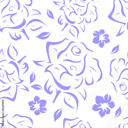 Pattern. A beautiful flower. Conceptual design. Stylized floral symbol. Vector illustration.