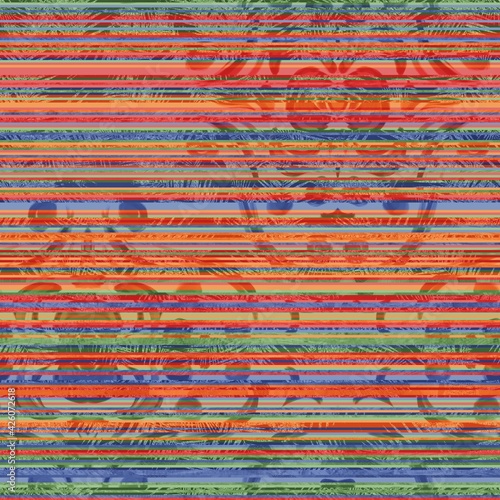 Seamless hip vogue random trendy stripe pattern print. High quality illustration. Detailed patterned strips of color. Luxury fashion or interior design print for surface design. Intricate posh style.