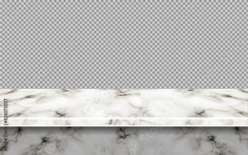 White marble table mockup top, for display or montage your products.