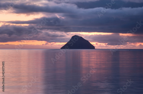 The small island of Litla Dimun before sunrise, Faroe Islands, Denmark photo