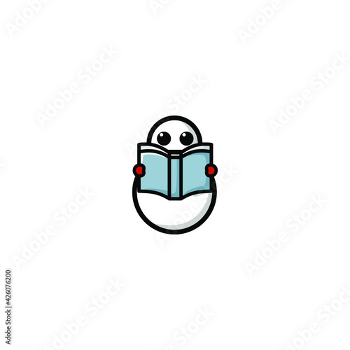 Cute Snowman Cartoon Character Vector Illustration Design. Outline, Cute, Funny Style. Recomended For Children Book, Cover Book, And Other.