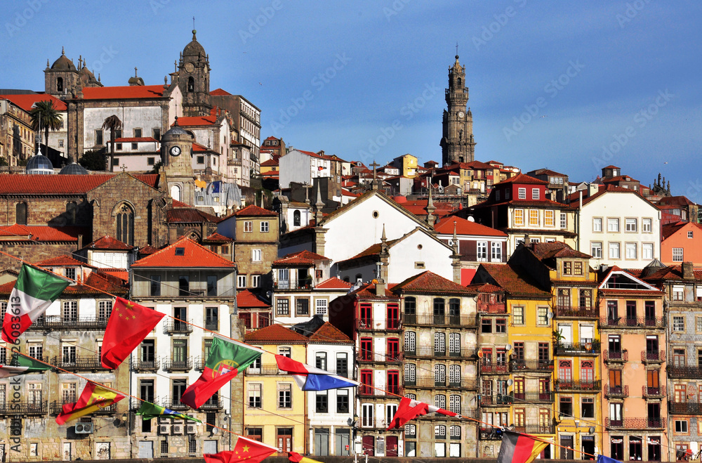 Colorful houses of Porto city, Portugal