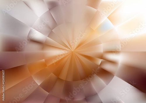 Brown and White Geometric Illusion Background Vector Graphic