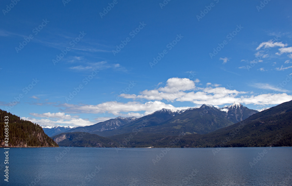 Scenic view of Kootenay Lake in BC, Canada