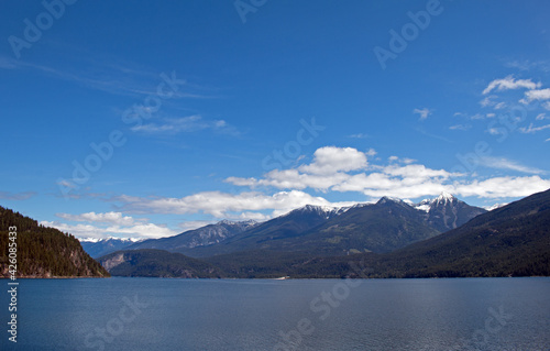 Scenic view of Kootenay Lake in BC, Canada