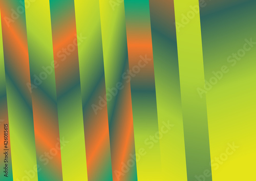 Orange and Green Gradient Vertical Stripes Background Vector Eps