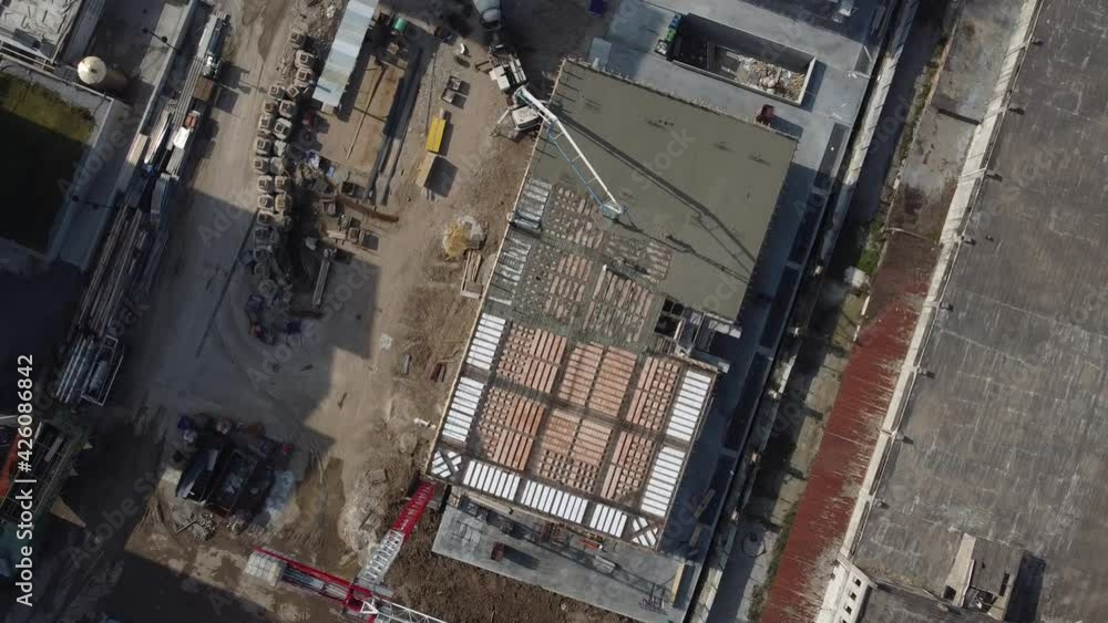 shooting with drone of the construction site shooting with drone of the construction site