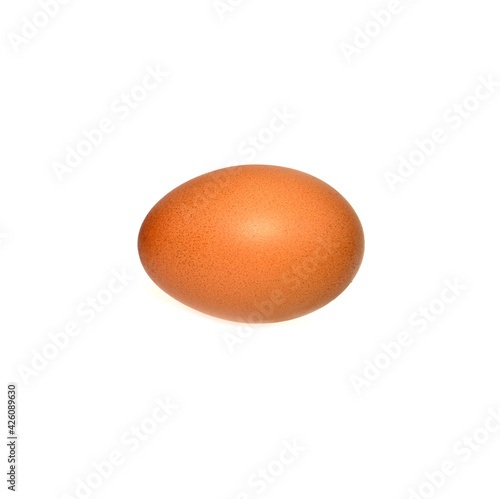 One eggs isolated on white background