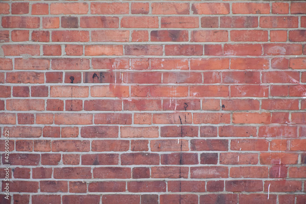 Brick wall, red brick background. Brick wall, red brick background.
