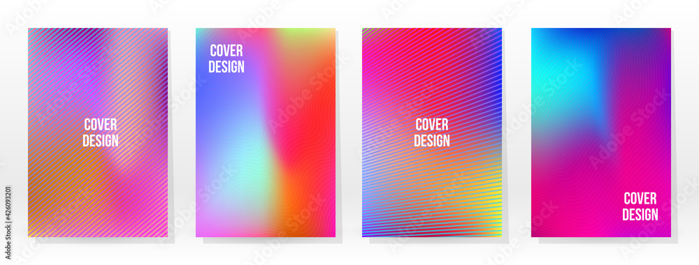 Minimal Poster. Pastel Soft. Rainbow Gradient Set