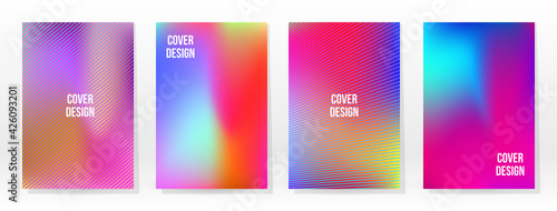 Minimal Poster. Pastel Soft. Rainbow Gradient Set
