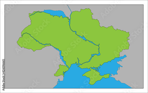 ウクライナの地図です