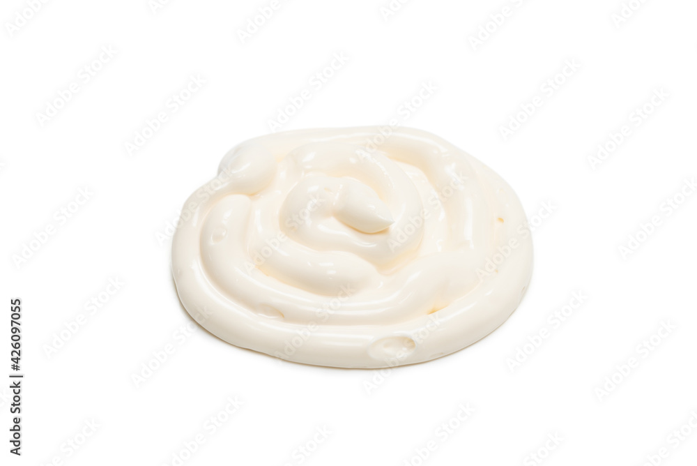White sauce splashes isolated on white background. White sauce splashes isolated on white background.