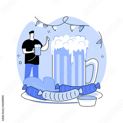 Beer fest abstract concept vector illustration.
