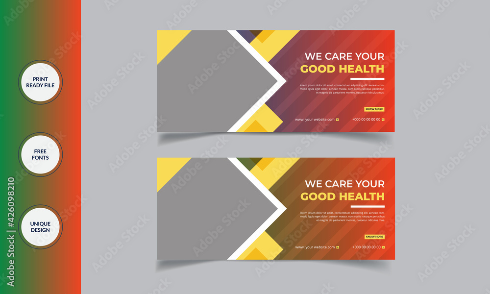 Fototapeta premium Health Care Billboard Template