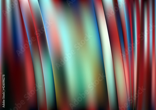 Red and Blue Abstract Shiny Vertical Lines and Stripes Background Vector Graphic