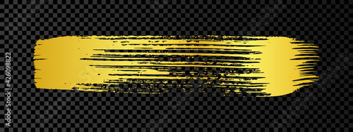 Gold grunge brush stroke