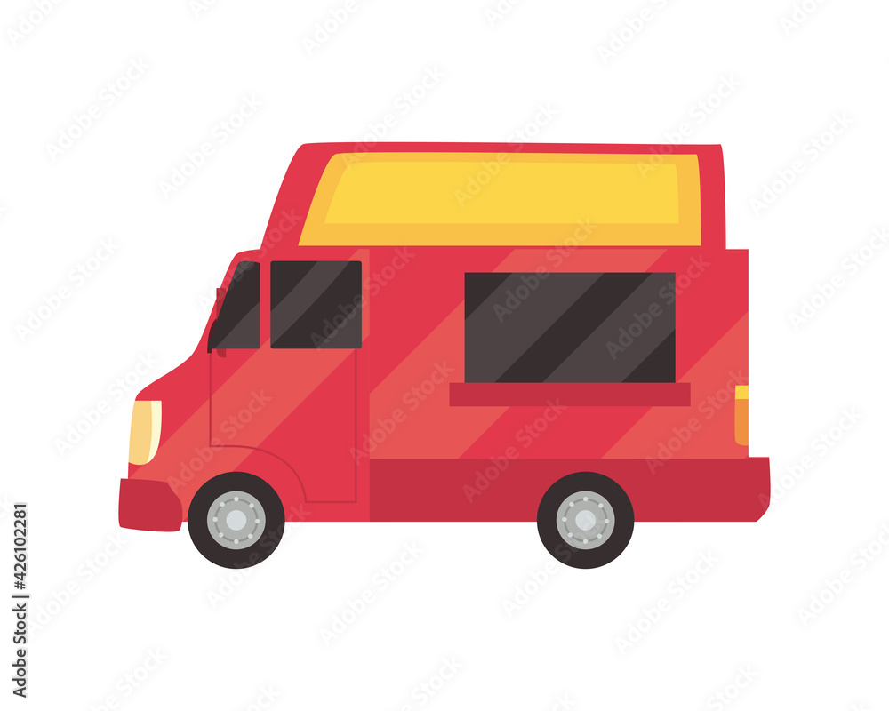 Red food truck